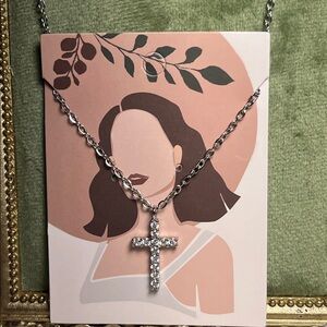 Cross silver necklace